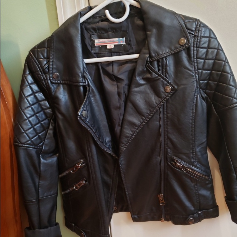Girls Vintage Havana Biker Jacket- Size XL